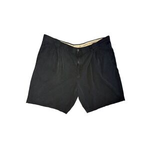 Tommy Bahama Shorts Men Size 42 Black 100% Silk Pleated Front Island Resort